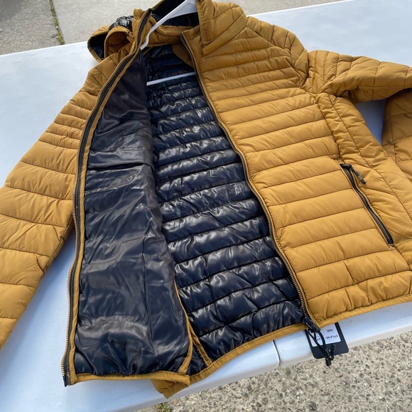 Men's Hooded Winter Coat Warm Puffer Jacket Cotton Coat with Removable Hood - Picture 1 of 4